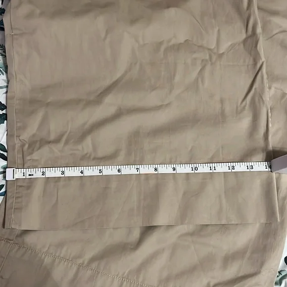 loft khaki poplin pants size 14 - Picture 7 of 9
